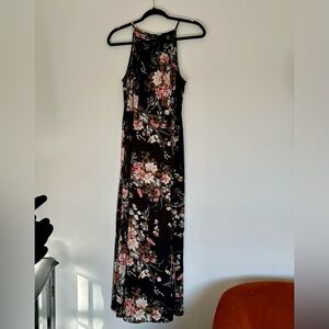 SHEIN Black Floral Maxi Dress